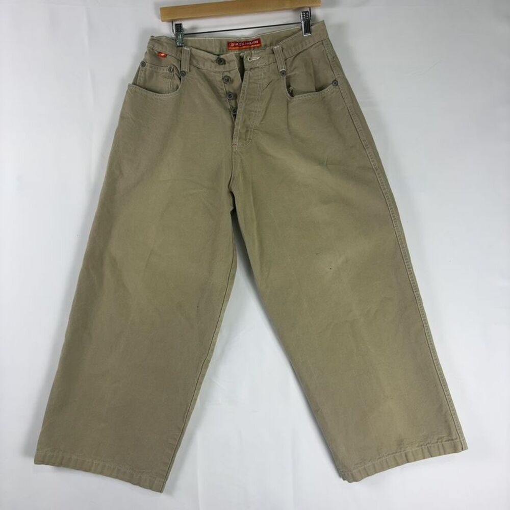 KIKWEAR Button Fly Baggy Wide Leg Jeans